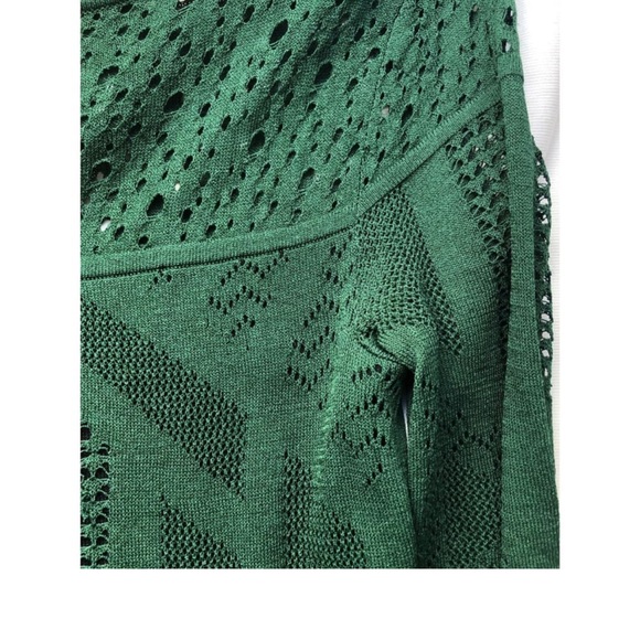 Catherine Malandrino green knit dress size petite cotton lining - Picture 4 of 11